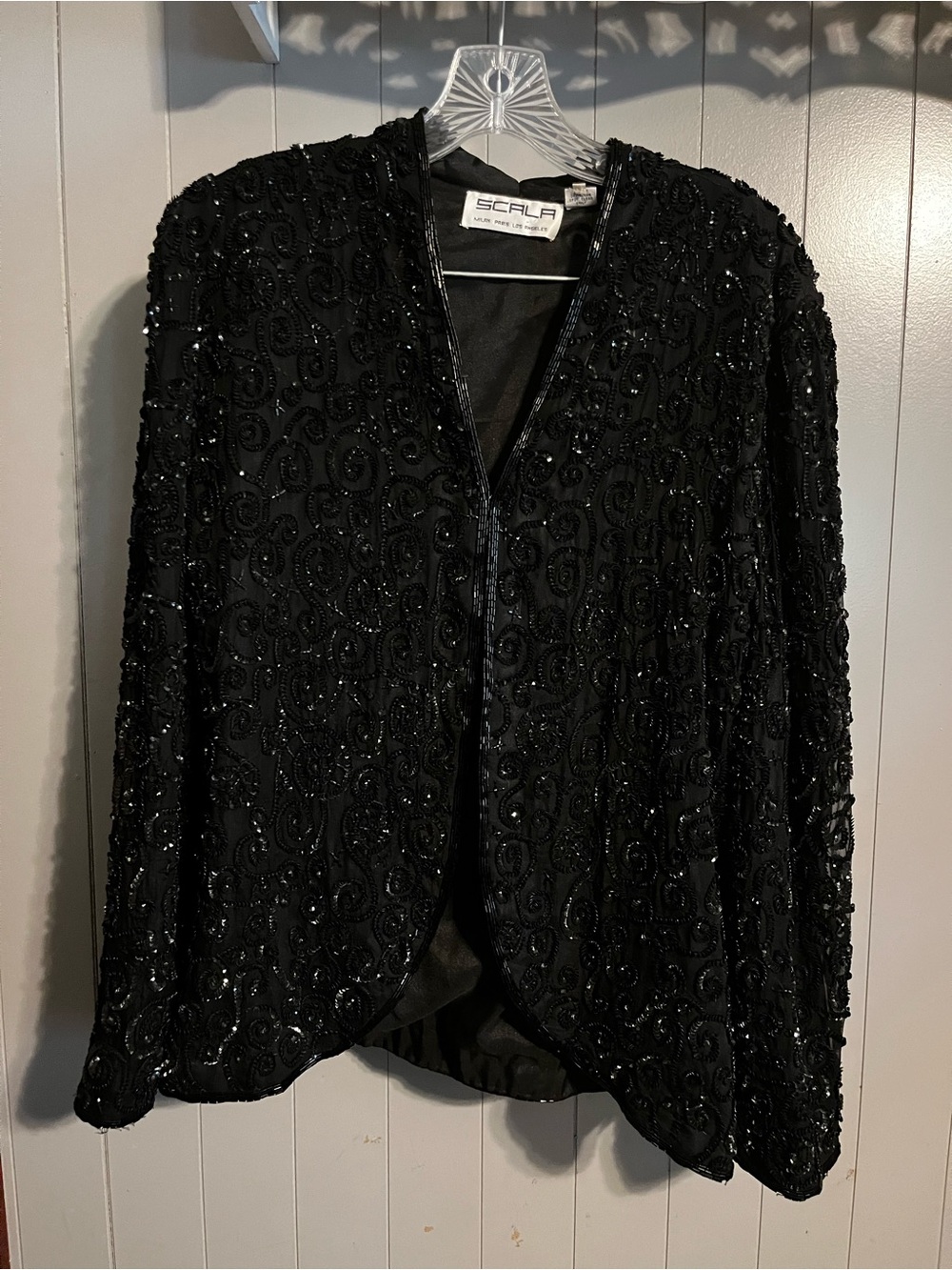 vintage SCALA silk beaded evening jacket